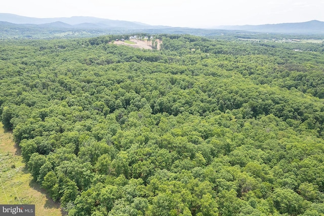 aerial view featuring a mountain view