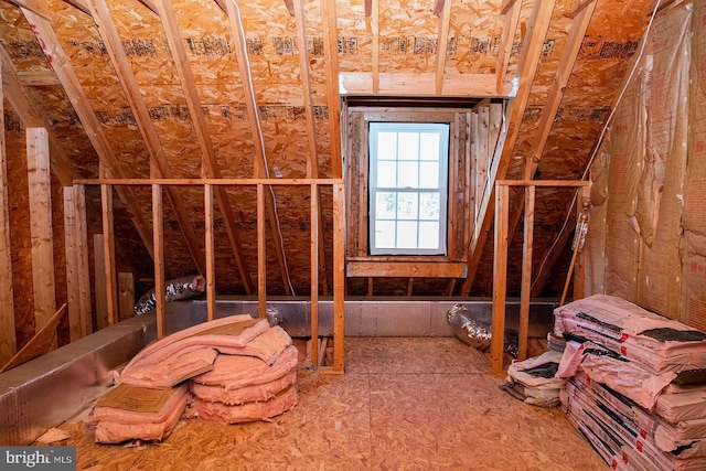 view of attic