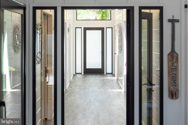 entryway featuring light hardwood / wood-style floors