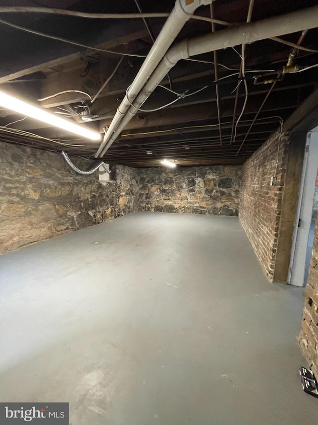 view of basement