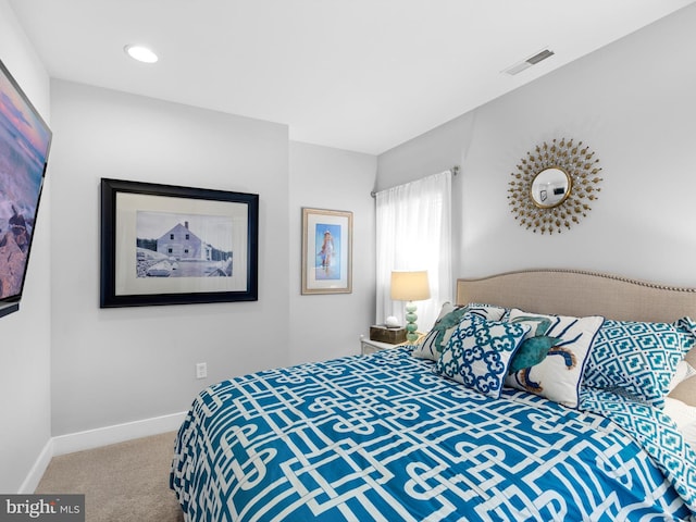 view of carpeted bedroom