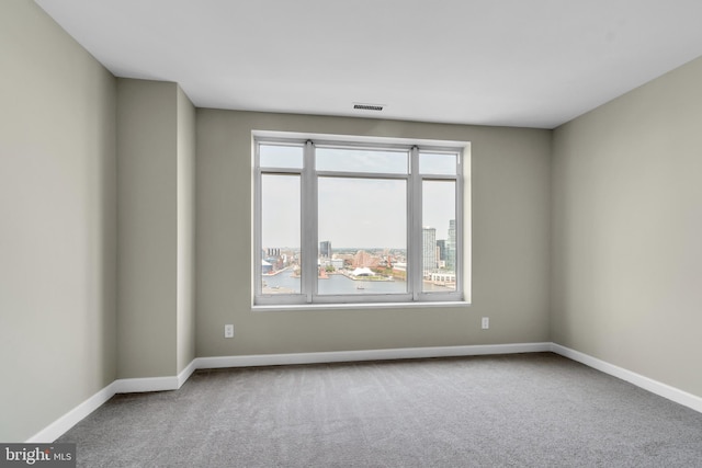 view of carpeted spare room