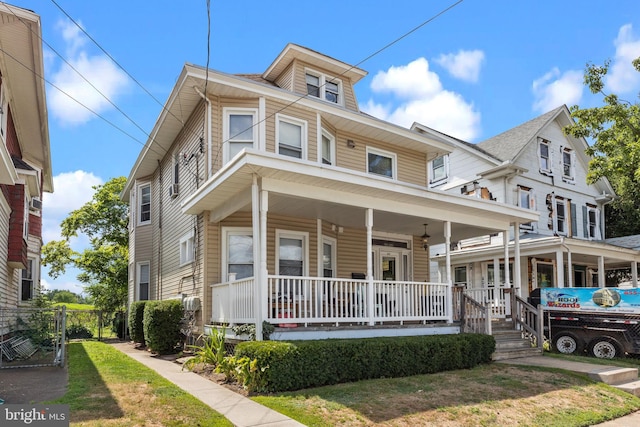 view of front of home with covered porch