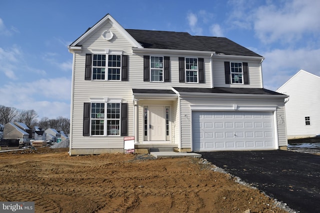 view of front of house featuring a garage