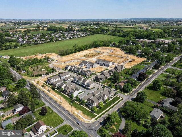 bird's eye view with a residential view