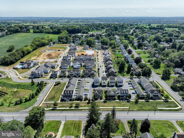 drone / aerial view with a residential view