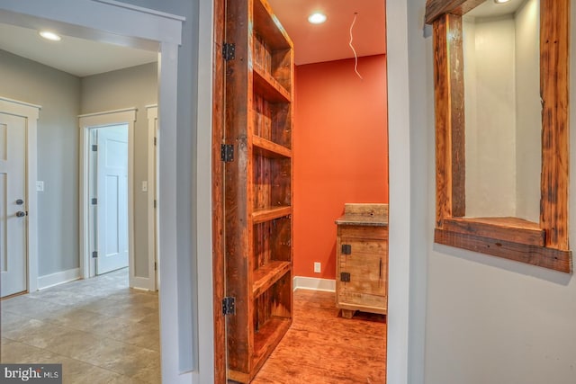 interior space featuring tile floors