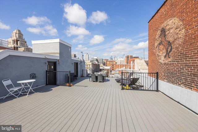 view of wooden terrace