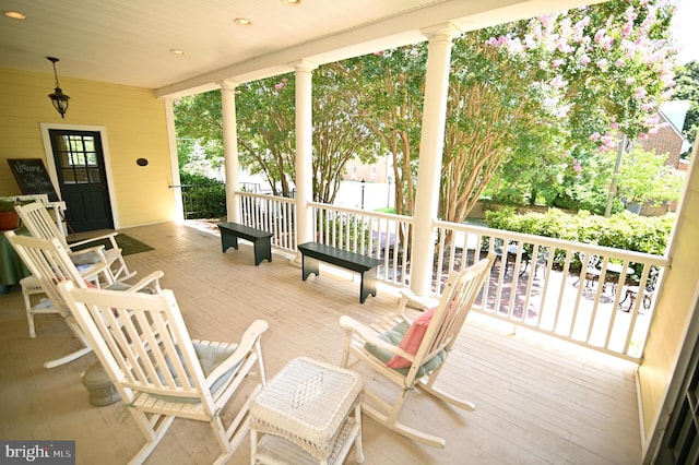 view of wooden terrace