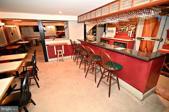 view of bar