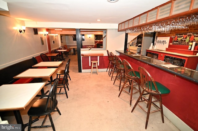 view of bar