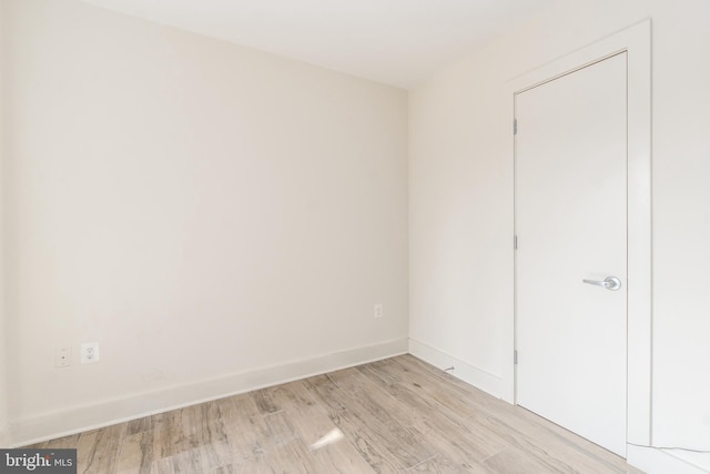 unfurnished bedroom featuring light hardwood / wood-style floors