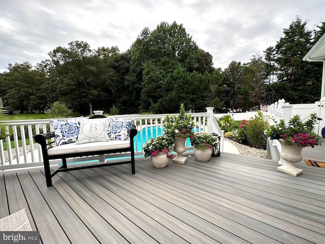 view of wooden deck