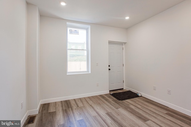 empty room featuring light hardwood / wood-style flooring