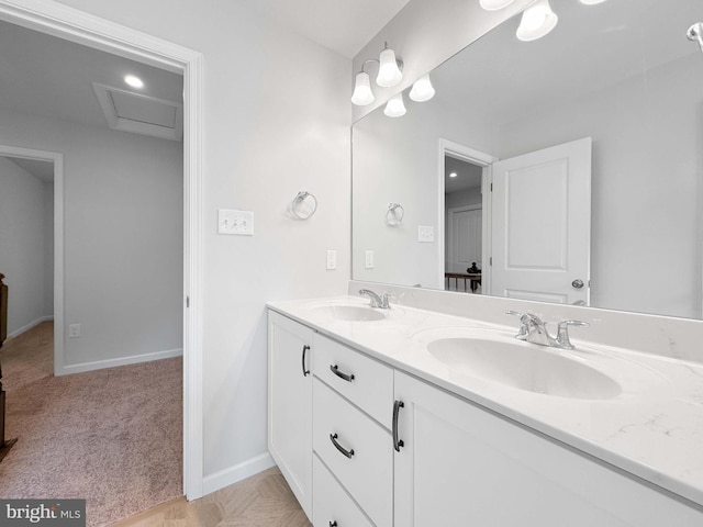 bathroom with vanity