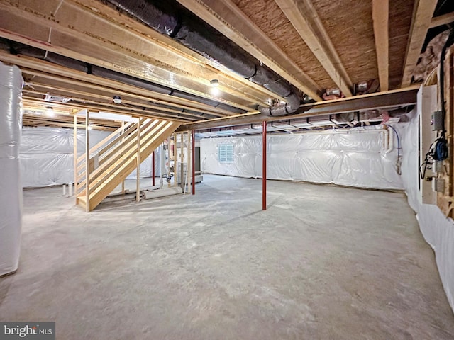 view of basement