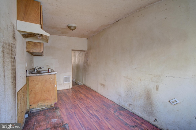 kitchen featuring dark hardwood / wood-style flooring and sink