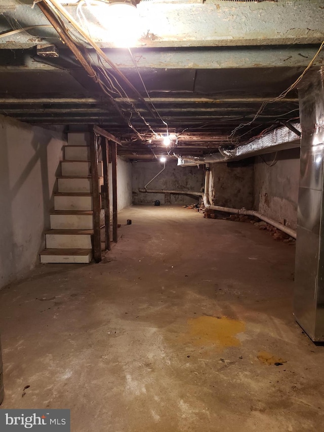 view of basement