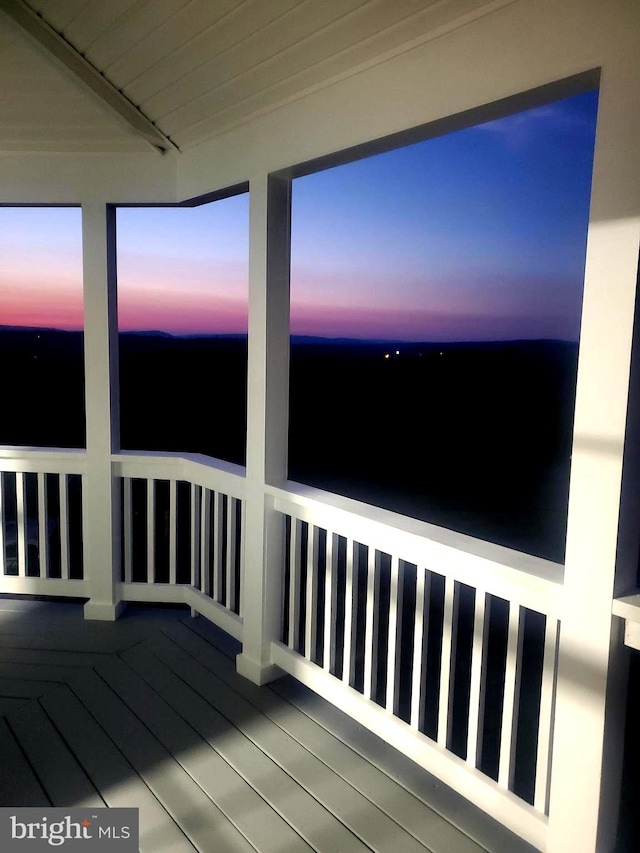 view of deck at dusk