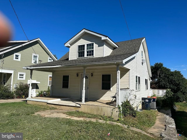 view of front of home with covered porch