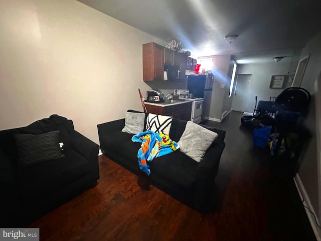 interior space featuring dark hardwood / wood-style flooring