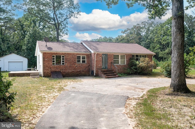 ranch-style home with a garage