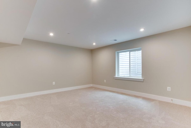 empty room with light carpet