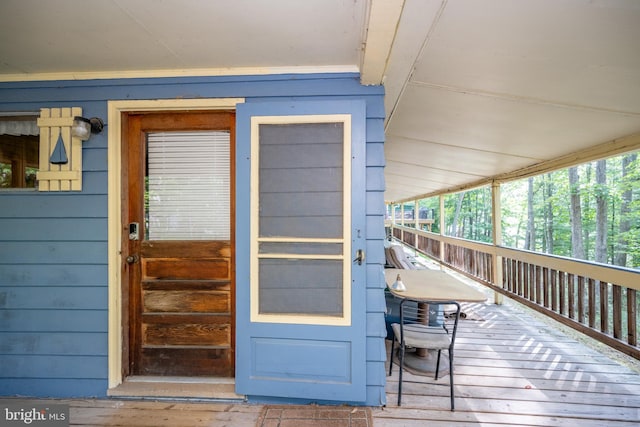 view of doorway to property