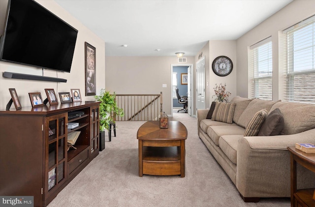 view of carpeted living room