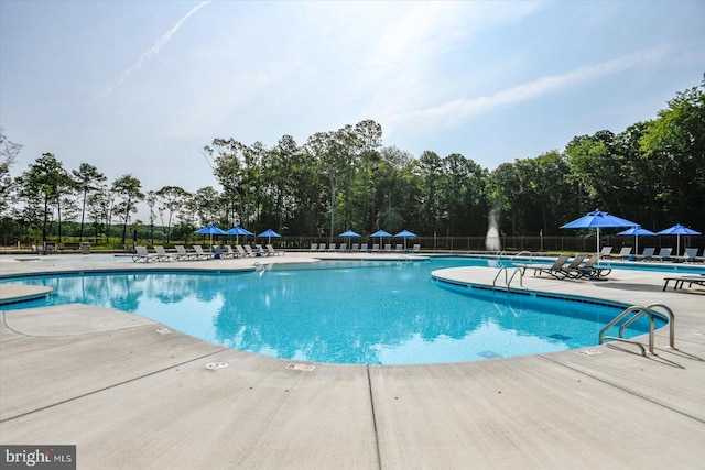 view of pool with a patio