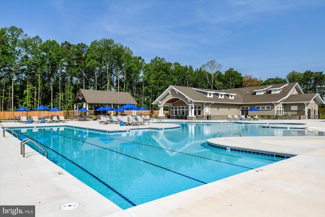 view of pool with a patio area