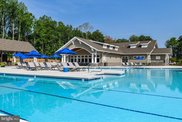 view of pool with a patio