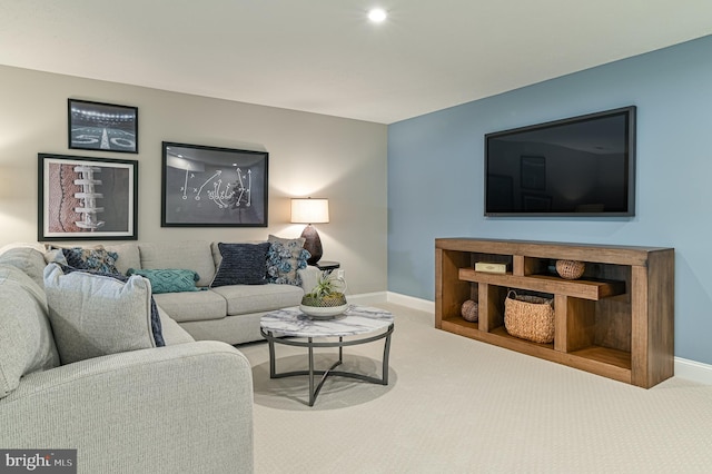 view of carpeted living room