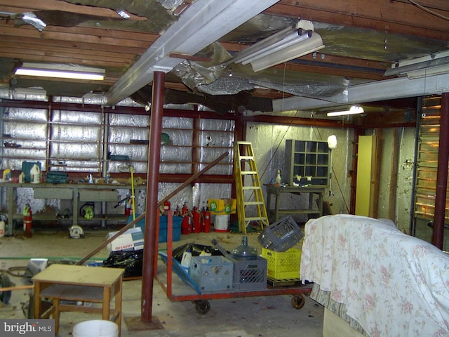 view of basement