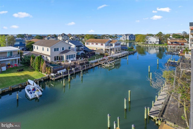 exterior space with a boat dock