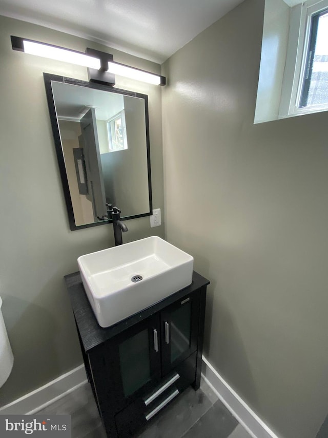 bathroom featuring vanity and plenty of natural light