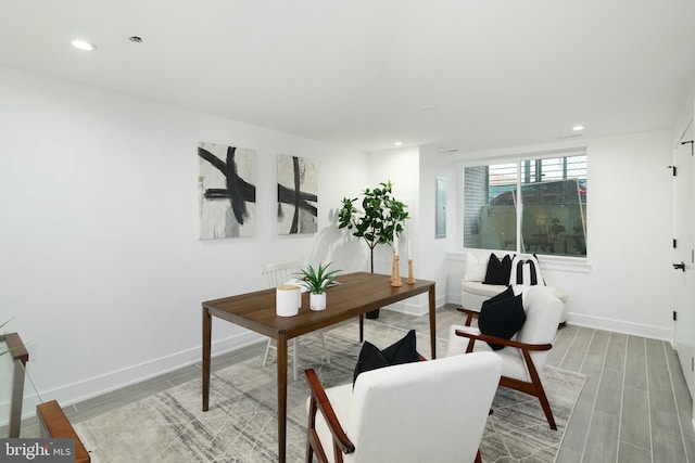 interior space featuring light hardwood / wood-style flooring