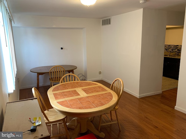 dining room featuring wood-type flooring