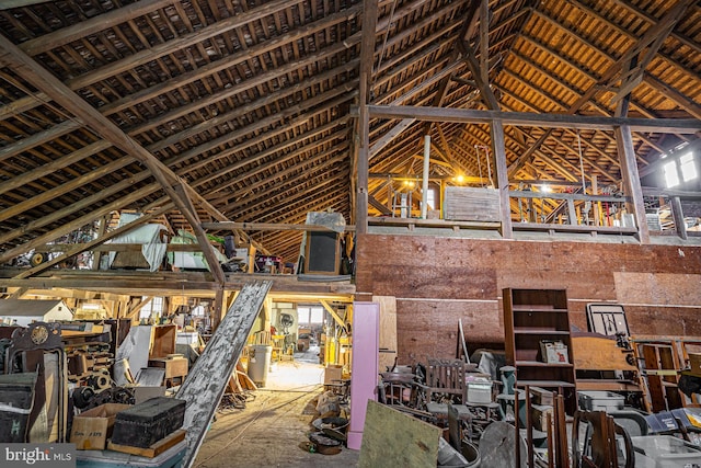 view of attic