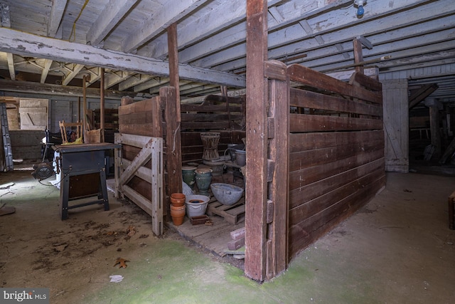 view of horse barn