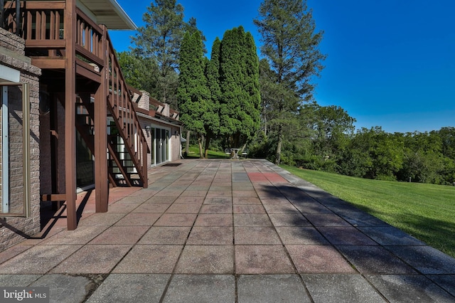 view of patio / terrace featuring a wooden deck