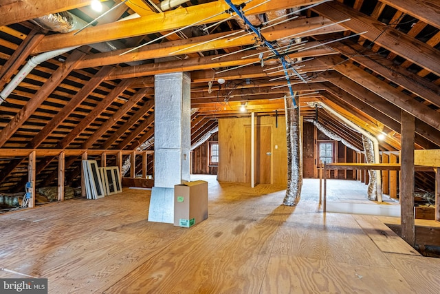 view of attic