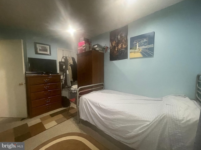 view of carpeted bedroom