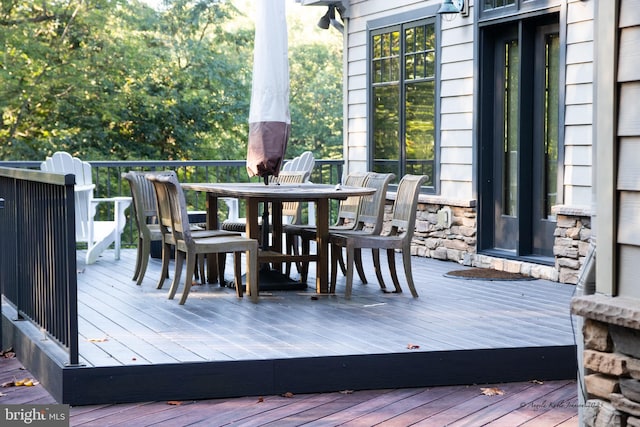 view of wooden terrace