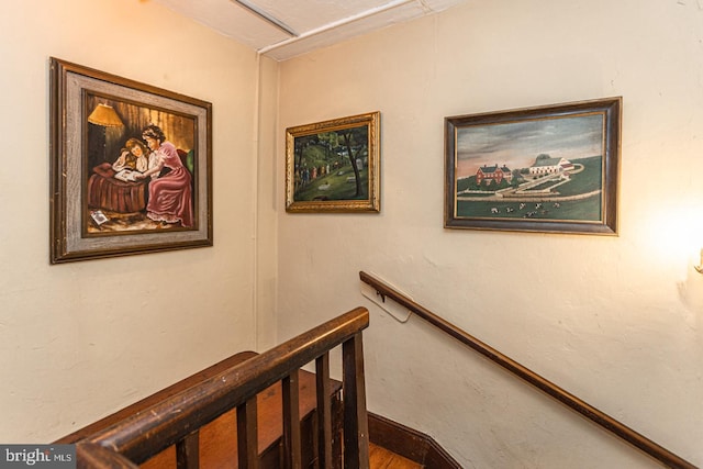 interior space with hardwood / wood-style flooring