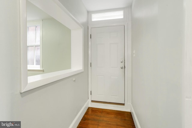 interior space with hardwood / wood-style flooring