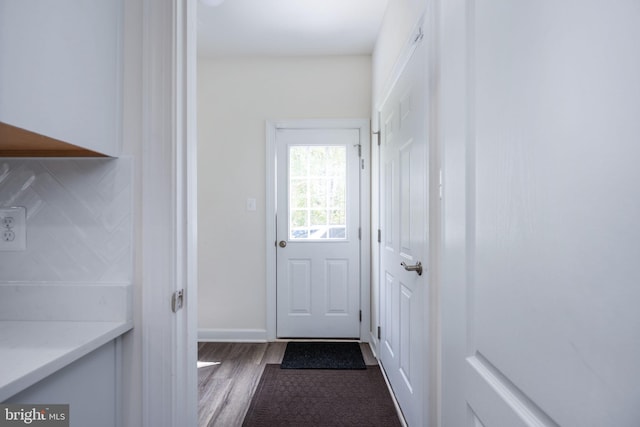 entryway featuring dark hardwood / wood-style flooring