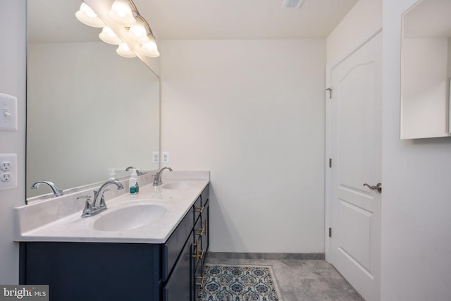 bathroom featuring vanity and tile patterned floors