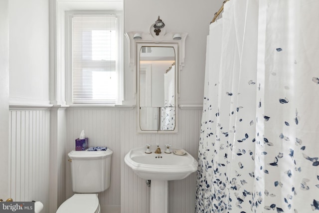 bathroom featuring toilet and a wealth of natural light