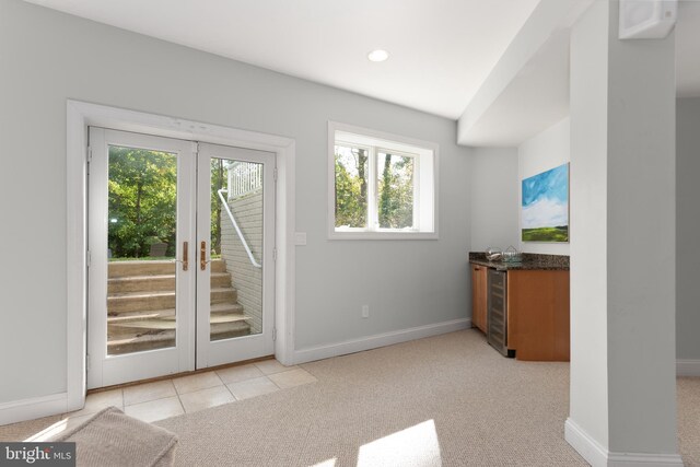 164 W Lake Dr, Annapolis, MD 21403 - doorway featuring plenty of natural light, french doors, and light tile floors